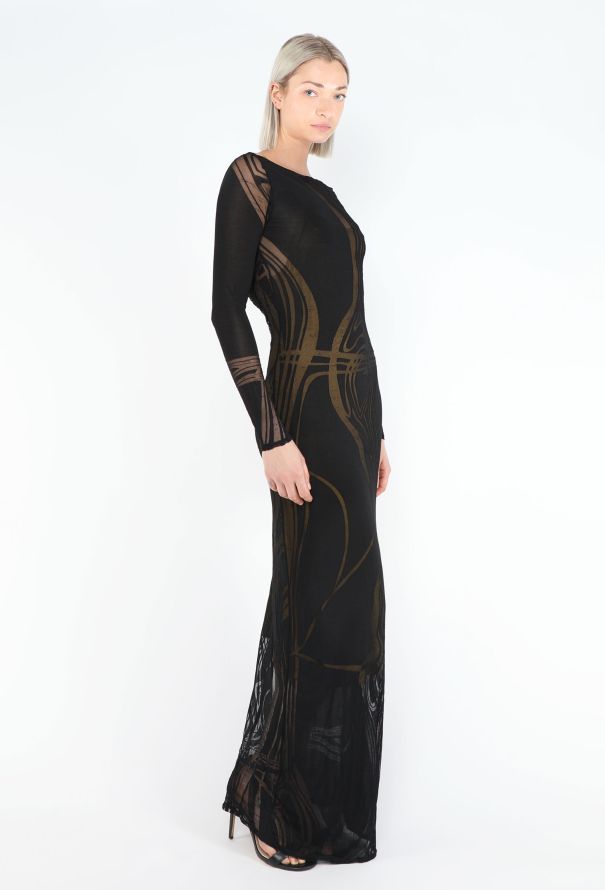 Martine Sitbon S/S 1997 Dévoré Overlay Dress - 4