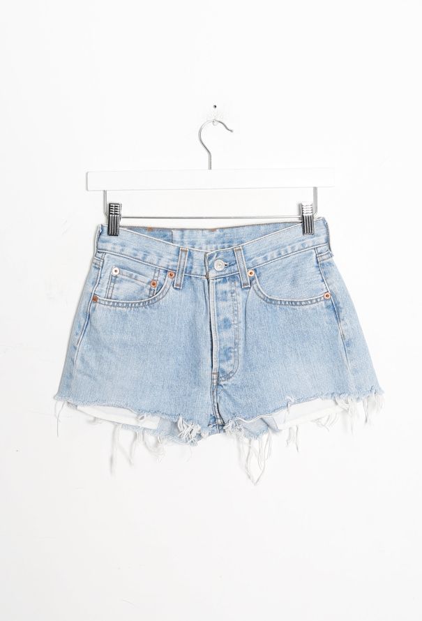 Levi's Distressed 501 Denim Mini Shorts - 6