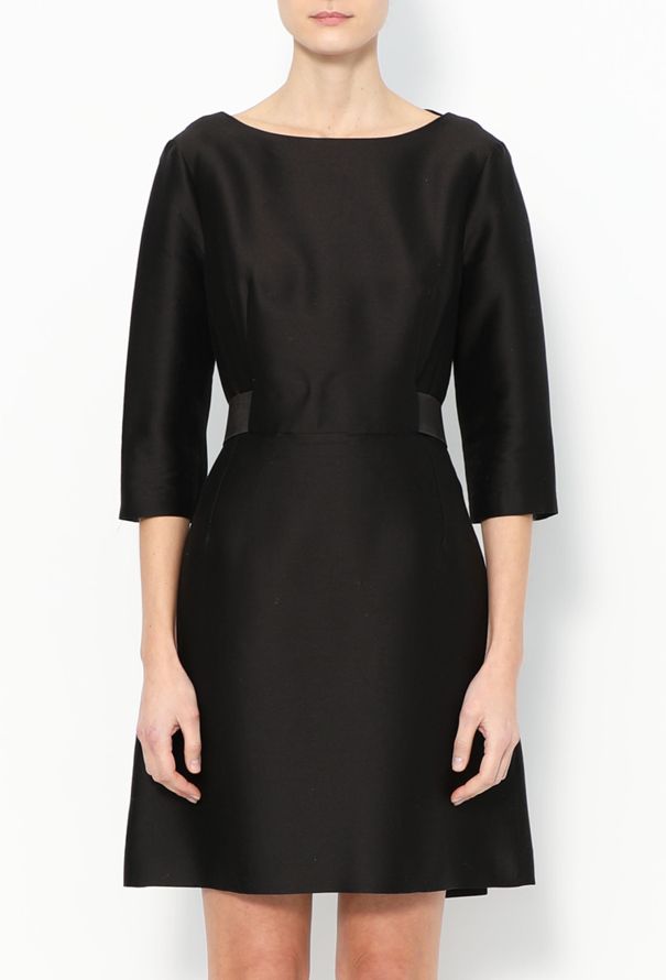 Balenciaga Belted Crêpe A-Line Dress - 2