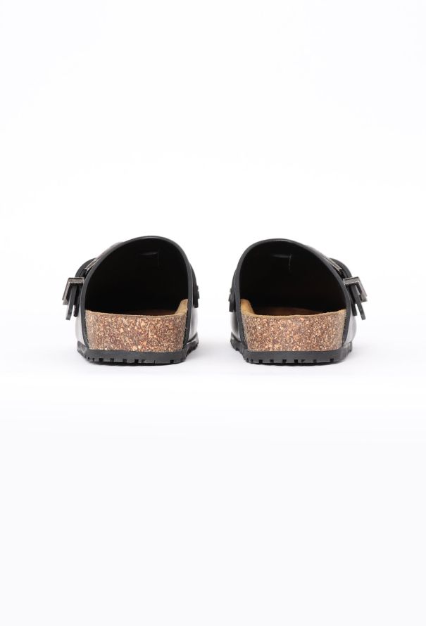 Saint Laurent 2022 Calfskin Buckle Mules - 4