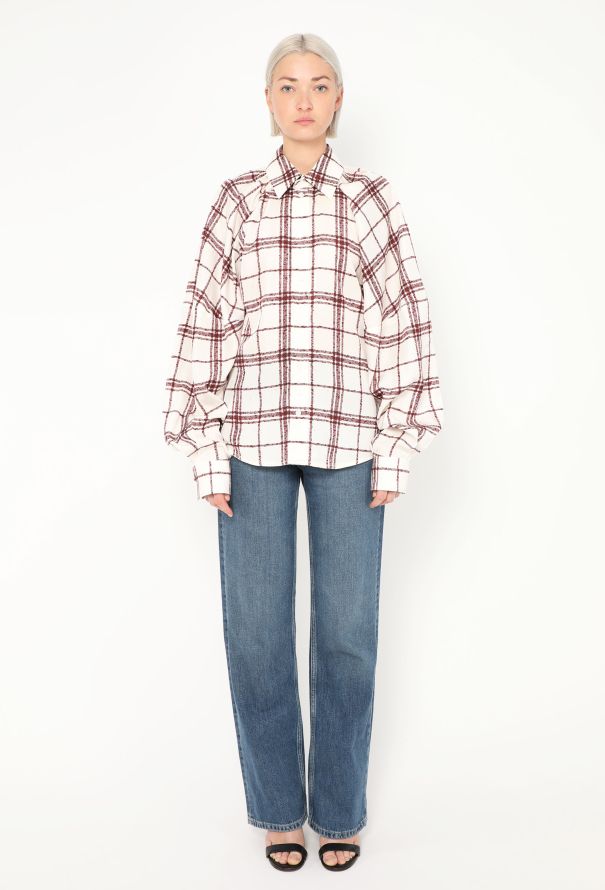 Bottega Veneta 2023 Plaid Silk Shirt - 2