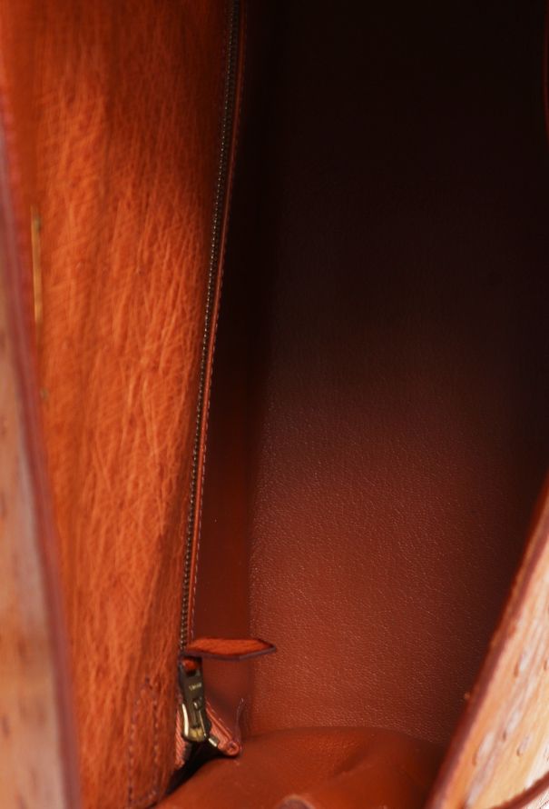 Hermès Gold Ostrich Sellier Kelly 28 - 15