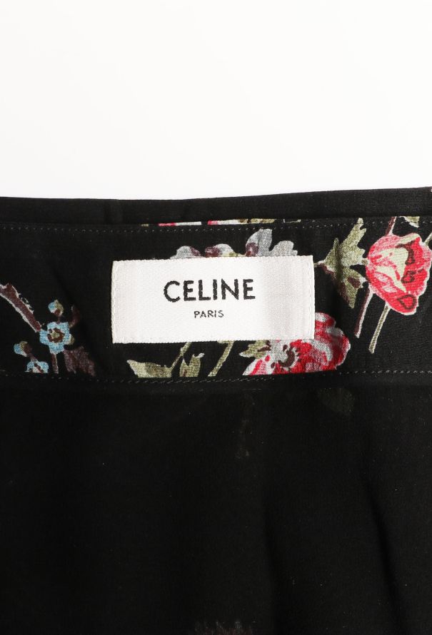 Céline Floral Silk Triomphe Skirt - 5