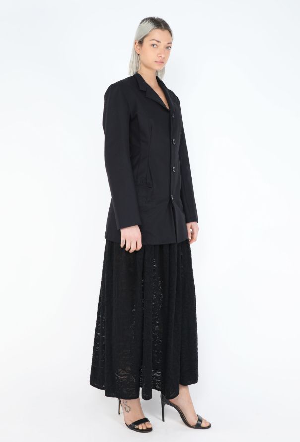 Yohji Yamamoto '90s Hybrid Crochet Blazer Dress - 4