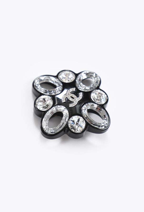 Chanel 2016 Resin and Crystal 'CC' Brooch - 2