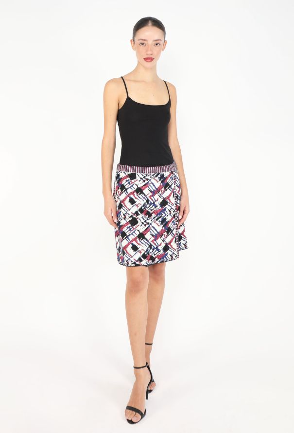 Chanel S/S 2016 Graphic A-Line Skirt - 3