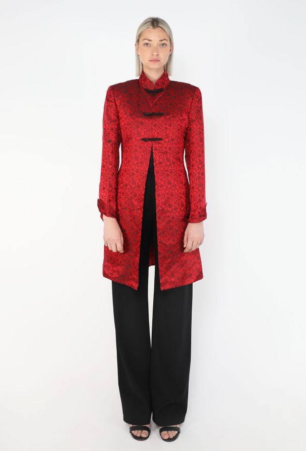 Shanghai Tang Silk Jacquard Tang Coat, 1990s - 1