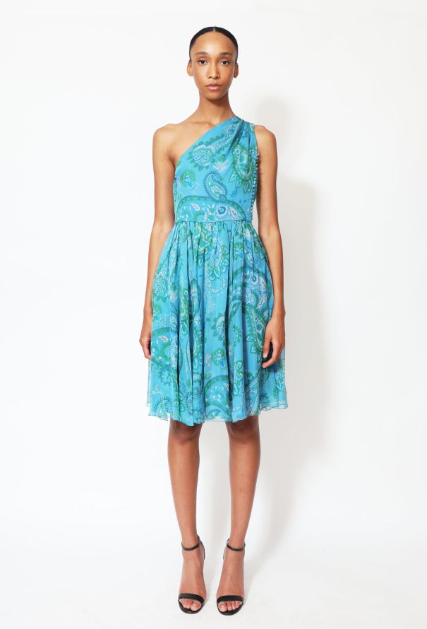 Dior STUNNING Resort 2008 Paisley Chiffon Dress - 4