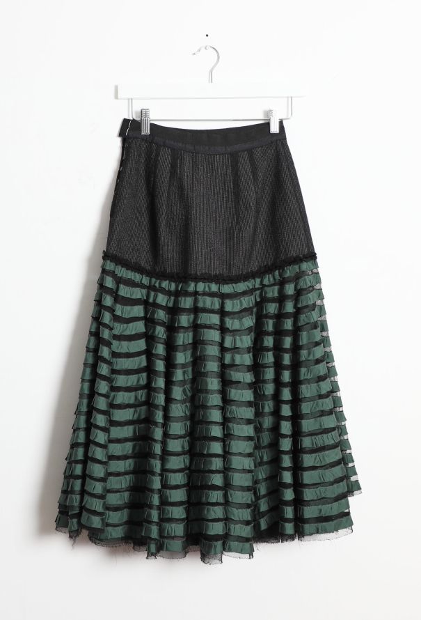 Louis Vuitton F/W 2004 Tiered Ruffled Midi Skirt - 10