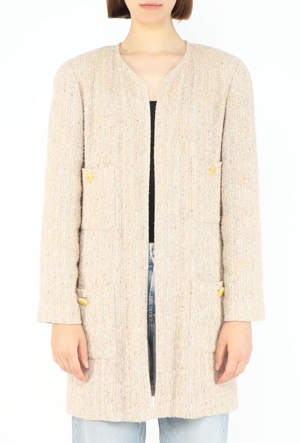 Chanel 1999 Tweed Collarless Jacket - 1