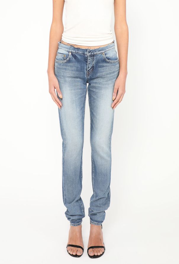 Saint Laurent S/S 2016 Distressed Slim Jeans - 3