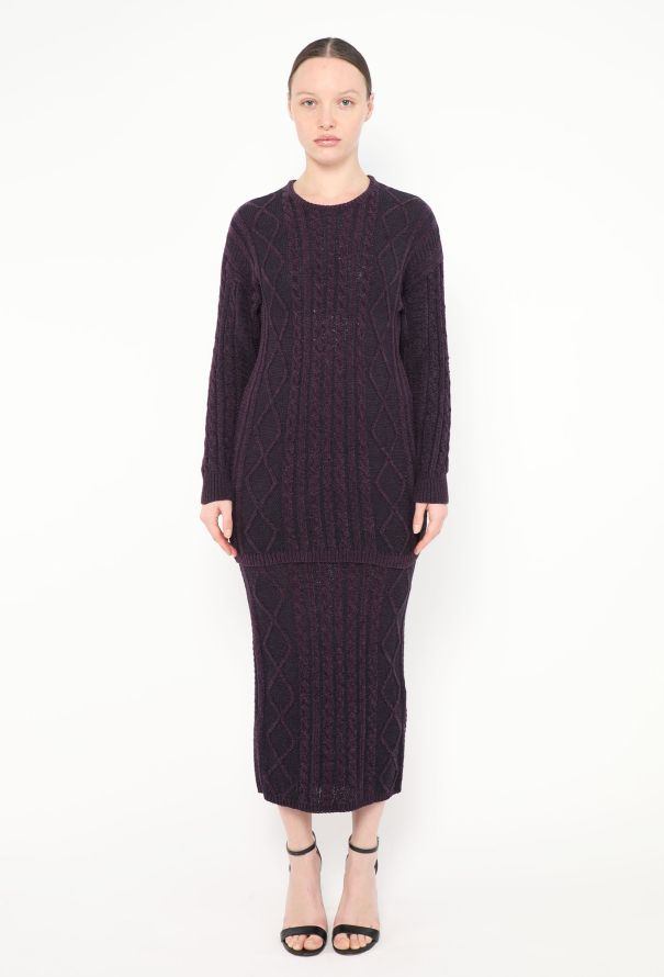 Gianni Versace F/W 1993 Cable-Knit Chenille Ensemble - 1
