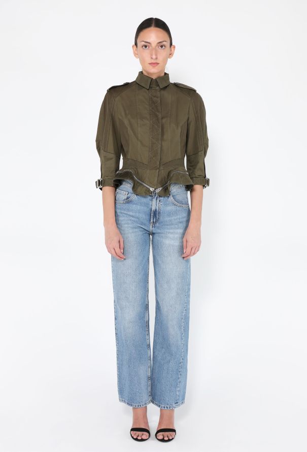 Alexander McQueen Peplum Zip Cargo Jacket, Resort 2016 - 4