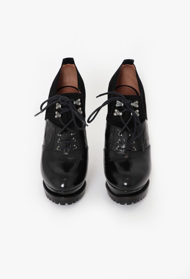 Alaïa Textured Leather Platform Boots - 3