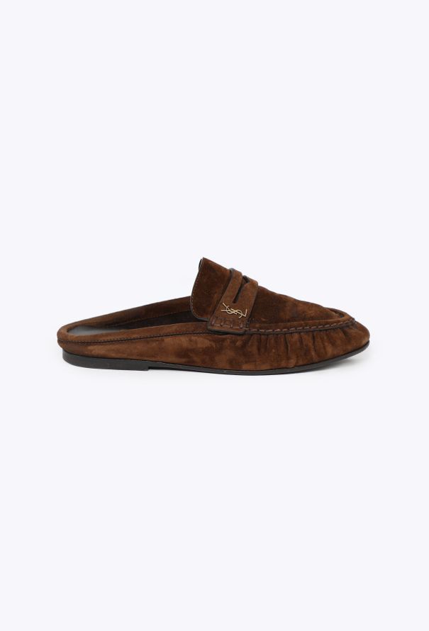 Saint Laurent Suede Le Loafer Slippers - 1