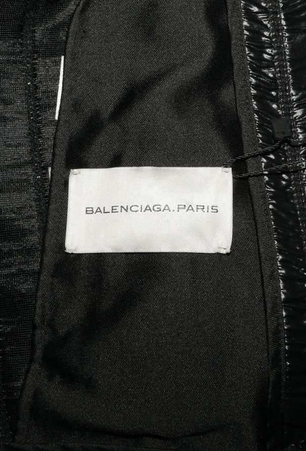 Balenciaga Patent Ribbed Bomber Jacket - 6