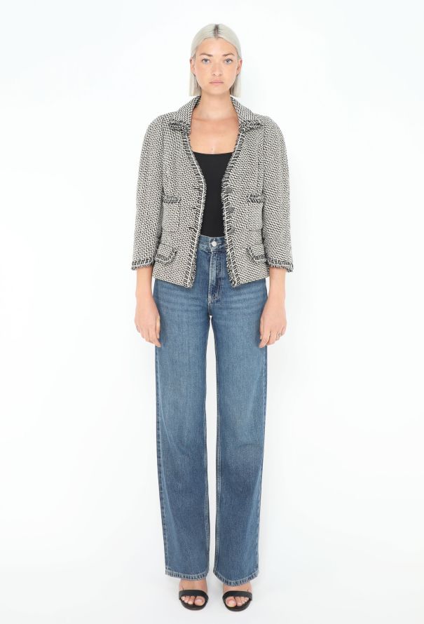 Chanel Haute Couture 2008 Chevron Tweed Jacket - 5