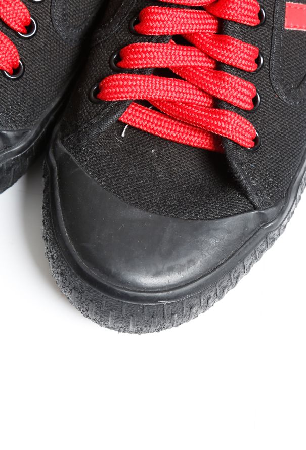 Céline S/S 2017 Canvas Sneakers with Leather Trim - 7
