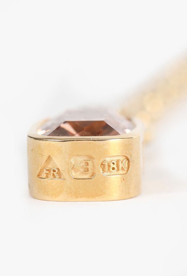 Modern Fine Jewelry FoundRae 18K Yellow Gold Chain and Morganite Charm - 10