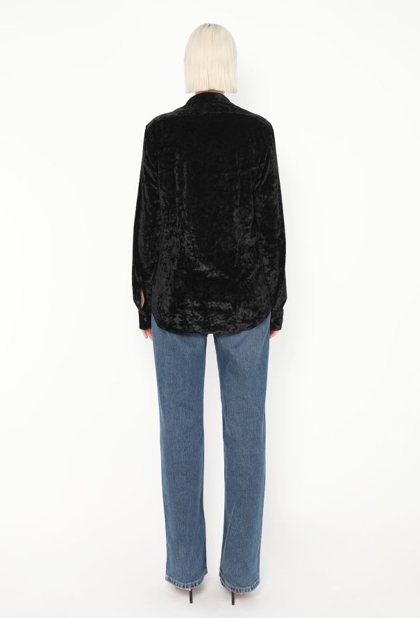 Dries Van Noten 2020 Crushed Velvet Shirt - 5