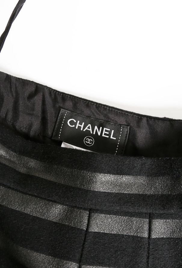 Chanel Striped Cashmere Skirt - 4
