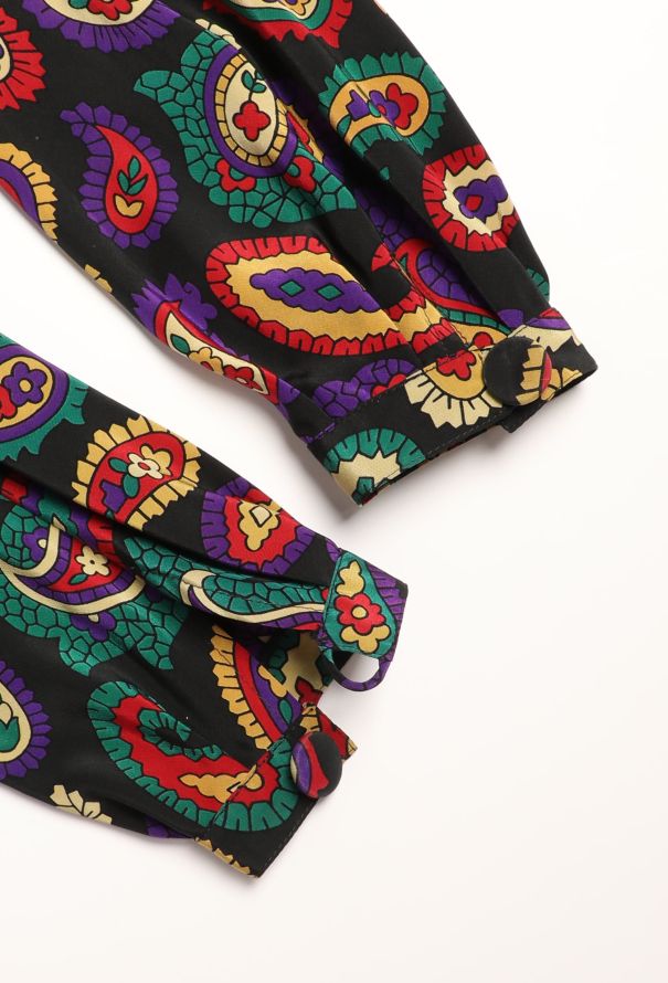 Valentino Vintage Paisley Printed Blouse - 7