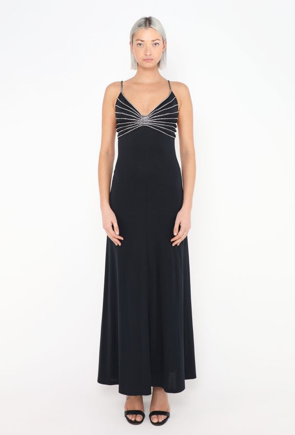 Azzaro COLLECTOR 1975 Strass Open-Back Gown - 1