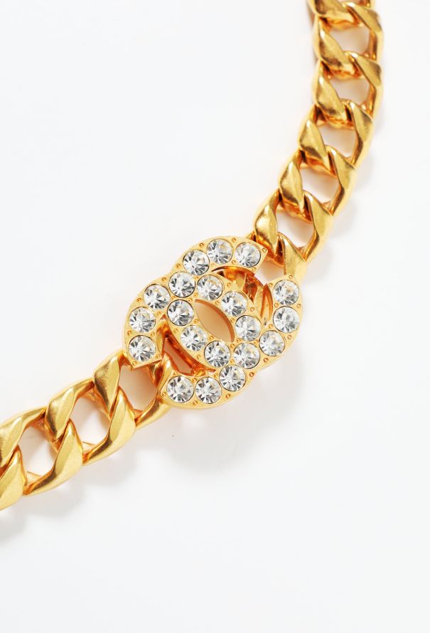 Chanel S/S 1995 Embellished 'CC' Chainlink Belt - 3