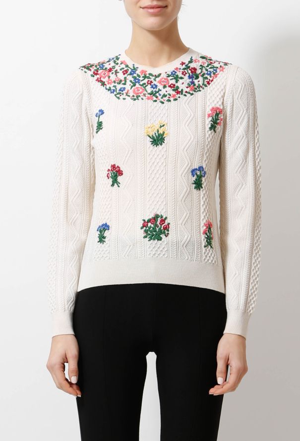Valentino Pre-Fall 2015 Floral Embroidered Sweater - 1