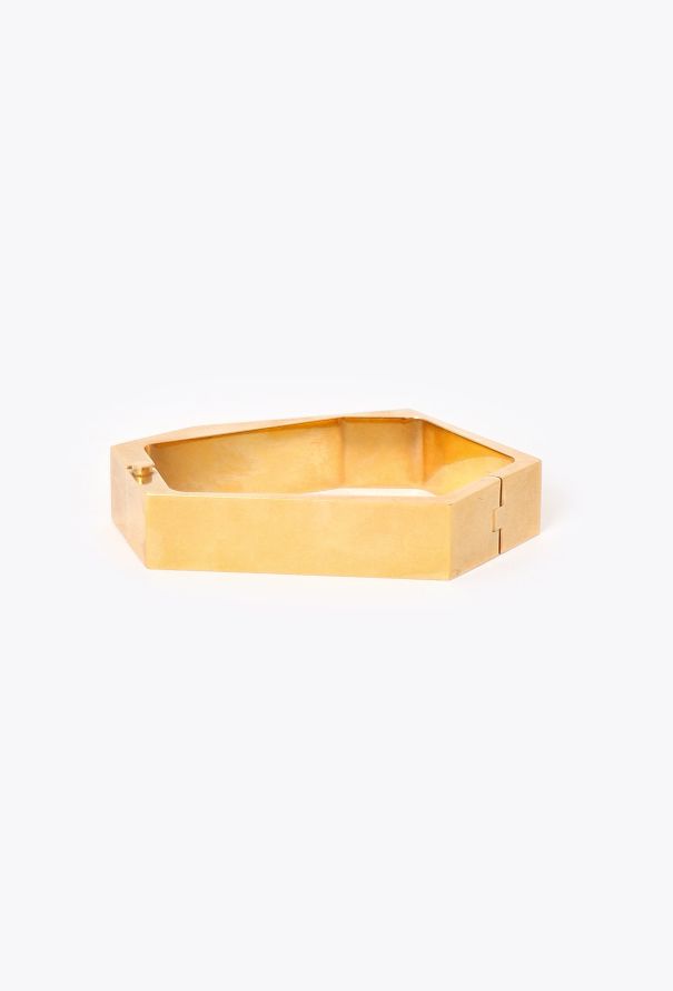 Céline Geometric Brass ID Bracelet - 6