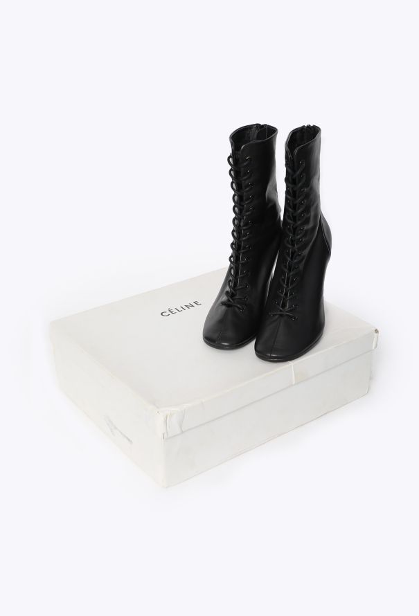 Céline Glove Lace-up Boots, S/S 2018 - 7