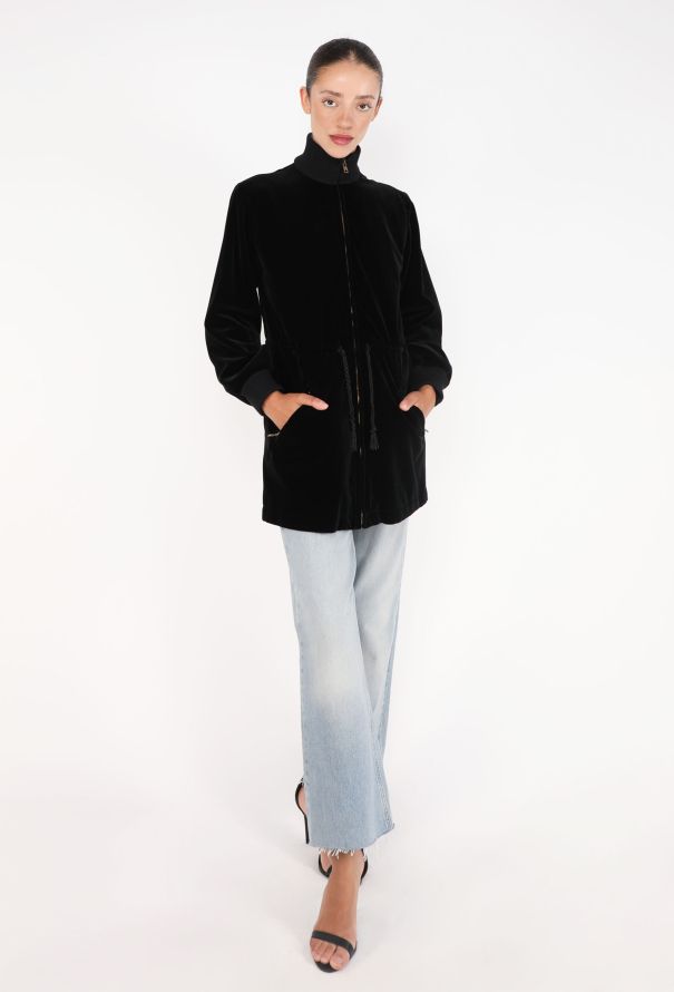 Saint Laurent Velvet Drawstring Bomber Jacket, F/W 1975 - 6
