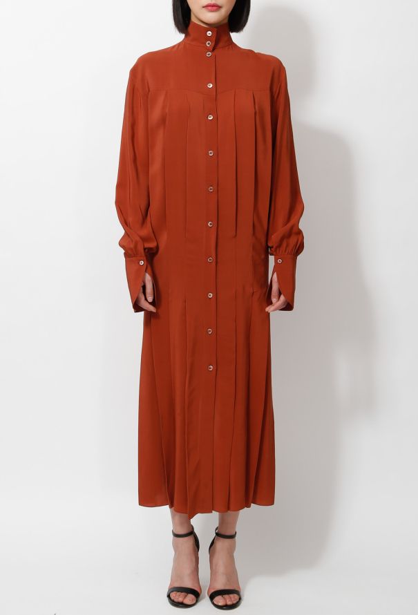 Chloé 2018 Asymmetrical Pleated Shirt Dress - 3