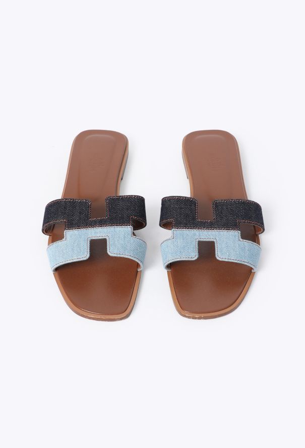 Hermès Denim Oran Sandals - 2