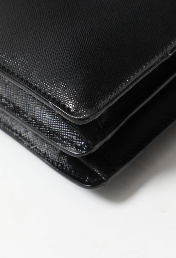 Prada Black grained Saffiano leather Briefcase - 9