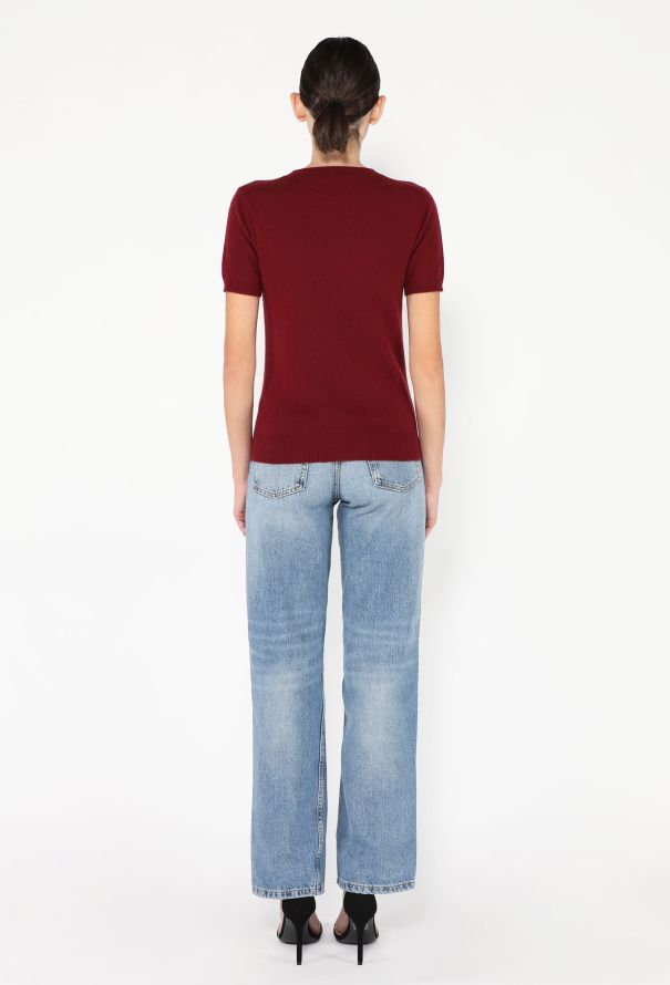 Miu Miu S/S 2025 Burgundy Knit Top - 5