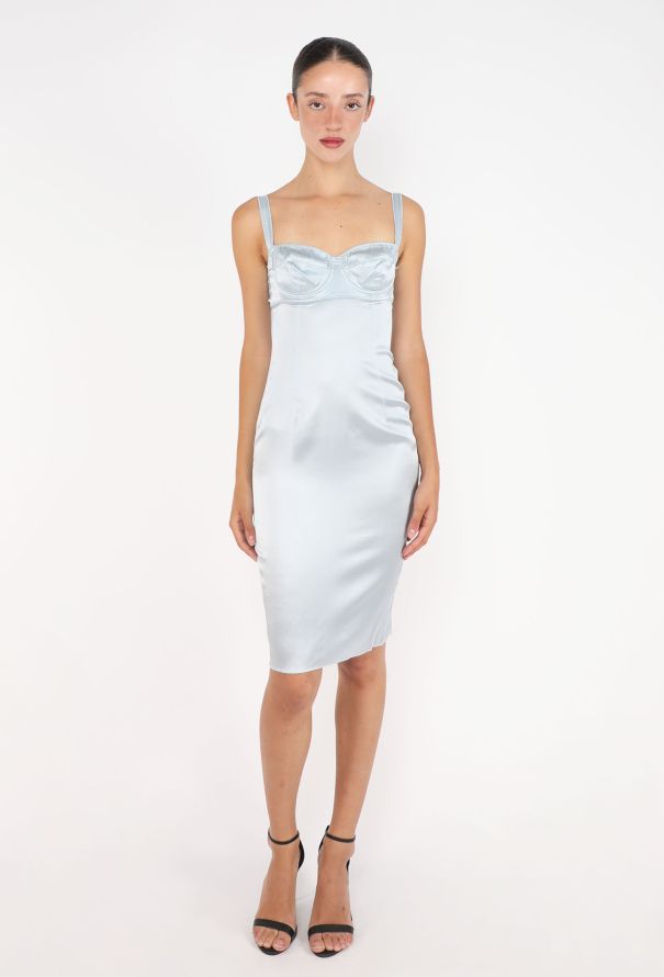 Dolce & Gabbana Ruched Lace-Up Tulle Dress, S/S 2019 - 6
