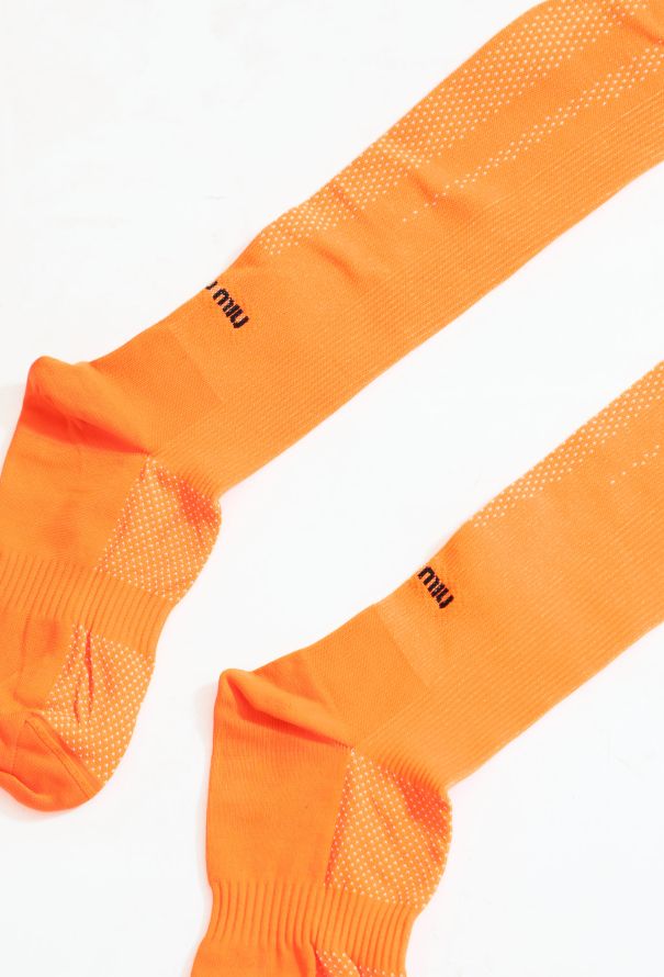 Miu Miu S/S 2018 Neon High Ribbed Socks - 3