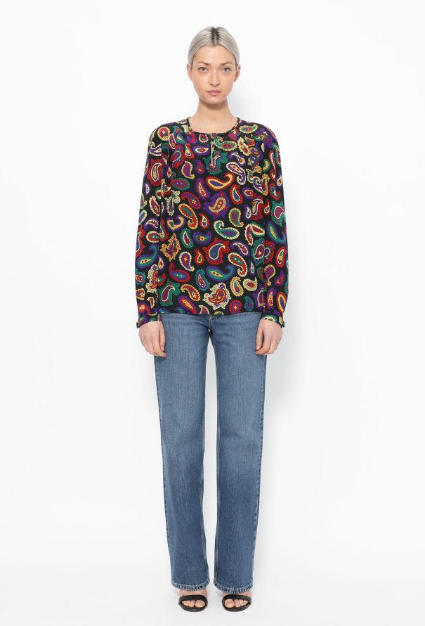 Valentino Vintage Paisley Printed Blouse - 4