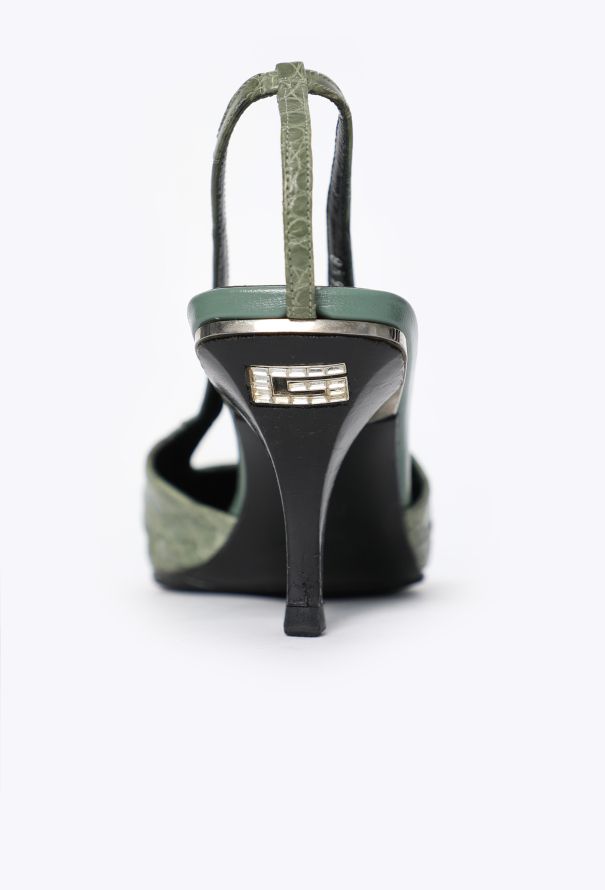 Gucci Alligator Slingback Pumps, S/S 1998 - 6
