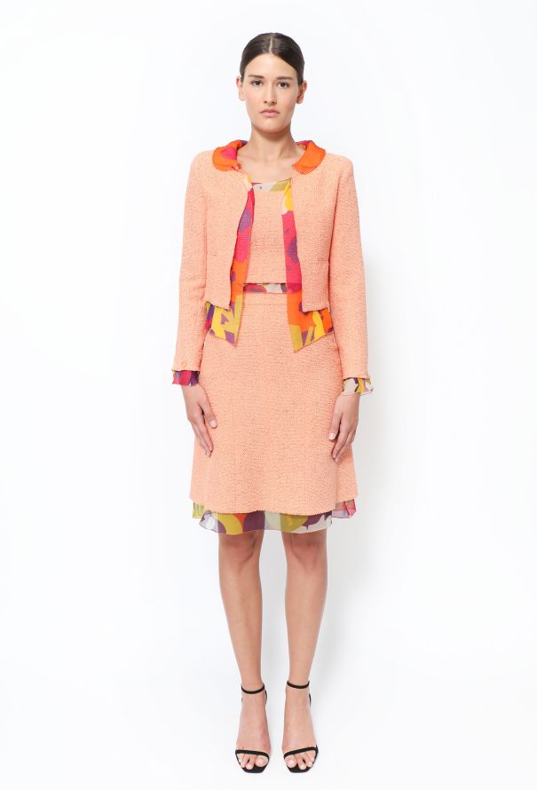 Chanel S/S 2000 Silk Chiffon Bouclé 3-Piece Ensemble - 1