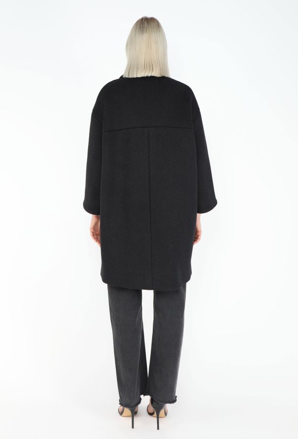 Balenciaga Felted Notched Oversized Coat - 6