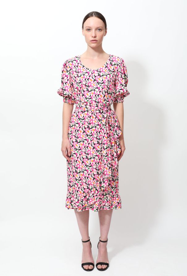 Exquisite Vintage Guy Laroche '80s Ruffled Hem Dress - 1
