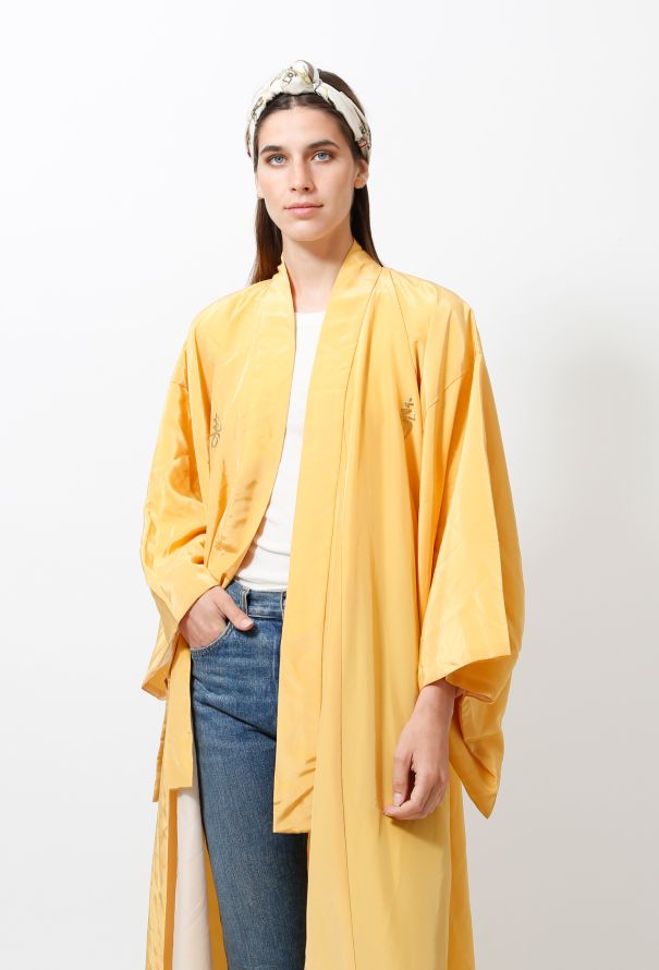 World Treasures Long Embroidered Belted Kimono - 1