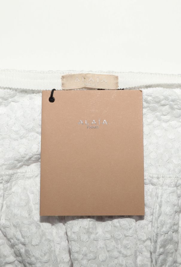 Alaïa Piqué Pleated Skater Skirt - 5