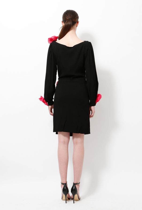 Saint Laurent S/S 1990 Floral Wrap Dress - 5