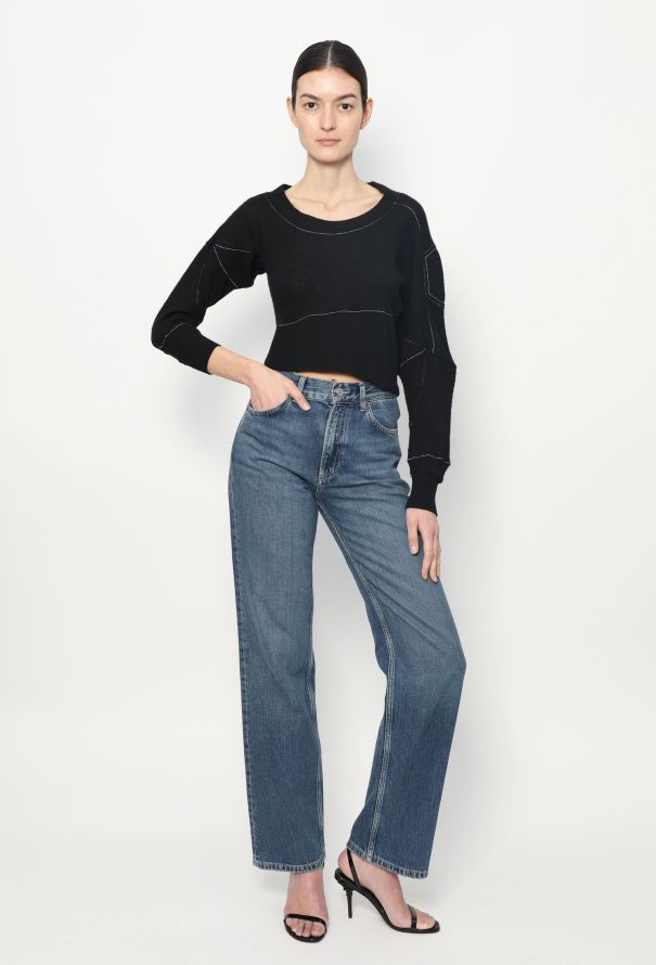 Balenciaga 2002 Cropped Patchwork Sweater - 3