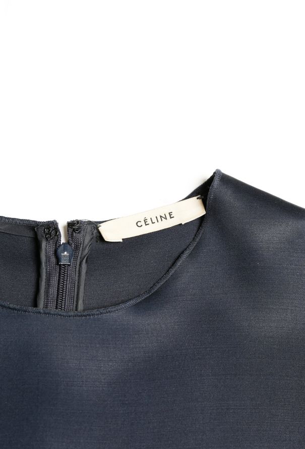 Céline Navy & Black Silk Shift Dress with Double Pockets – 2010 - 5