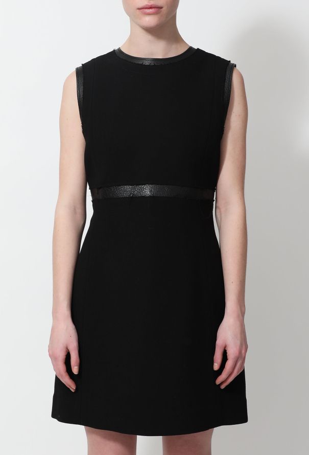 Céline Leather Trim Dress - 1