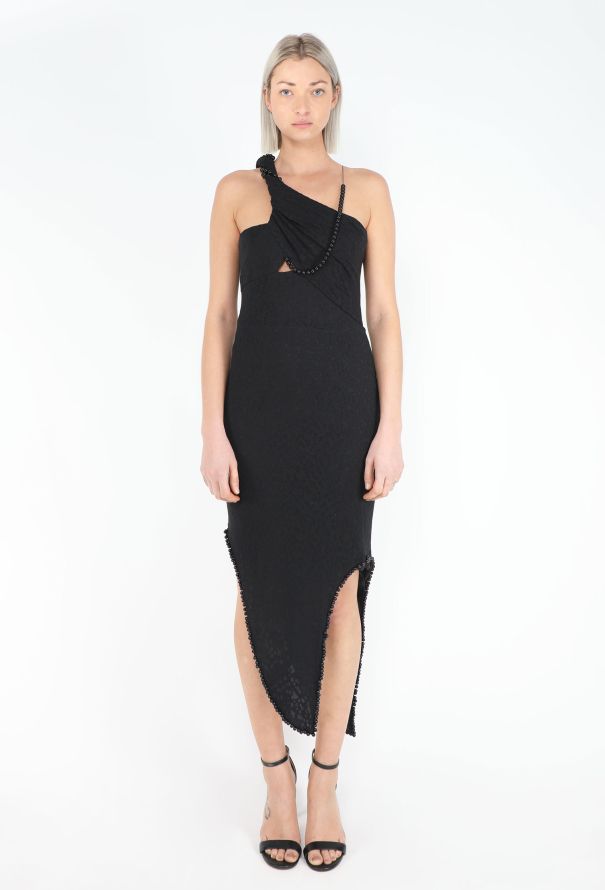 Helmut Lang ICONIC S/S 2005 Devoré Beaded Dress - 1